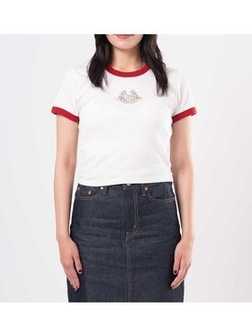 【リーバイス/Levis】のグラフィック ミニ リンガーTシャツ 人気、トレンドファッション・服の通販 founy(ファニー) ファッション Fashion レディースファッション Fashion for Women トップス・カットソー Cut & Sew Tops シャツ・ブラウス・オフィスカジュアル Elegant Blouses & Button-Ups ロングTシャツ・Tシャツ Longline T-Shirts & Tees クロップド Cropped, Short Length グラフィック Graphic, Graphic Design フィット Fit, Slim Fit |ID:prp329100004733812