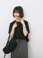 【サマンサモスモス/Samansa Mos2】の【USAコットン】アソートフレンチスリーブTシャツ ブラック|ID: prp329100004733874 ipo3291000000034799441