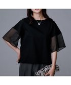 【アンタイトル/UNTITLED】の【一枚で着映える/五分袖】シアースリーブ プルオーバー ブラック|ID: prp329100004733911 ipo3291000000034669381