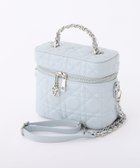 【ナイスクラップ/NICE CLAUP】の【新色追加】チャーム付きキルティングバニティバッグ サックスブルー|ID: prp329100004733970 ipo3291000000034601425