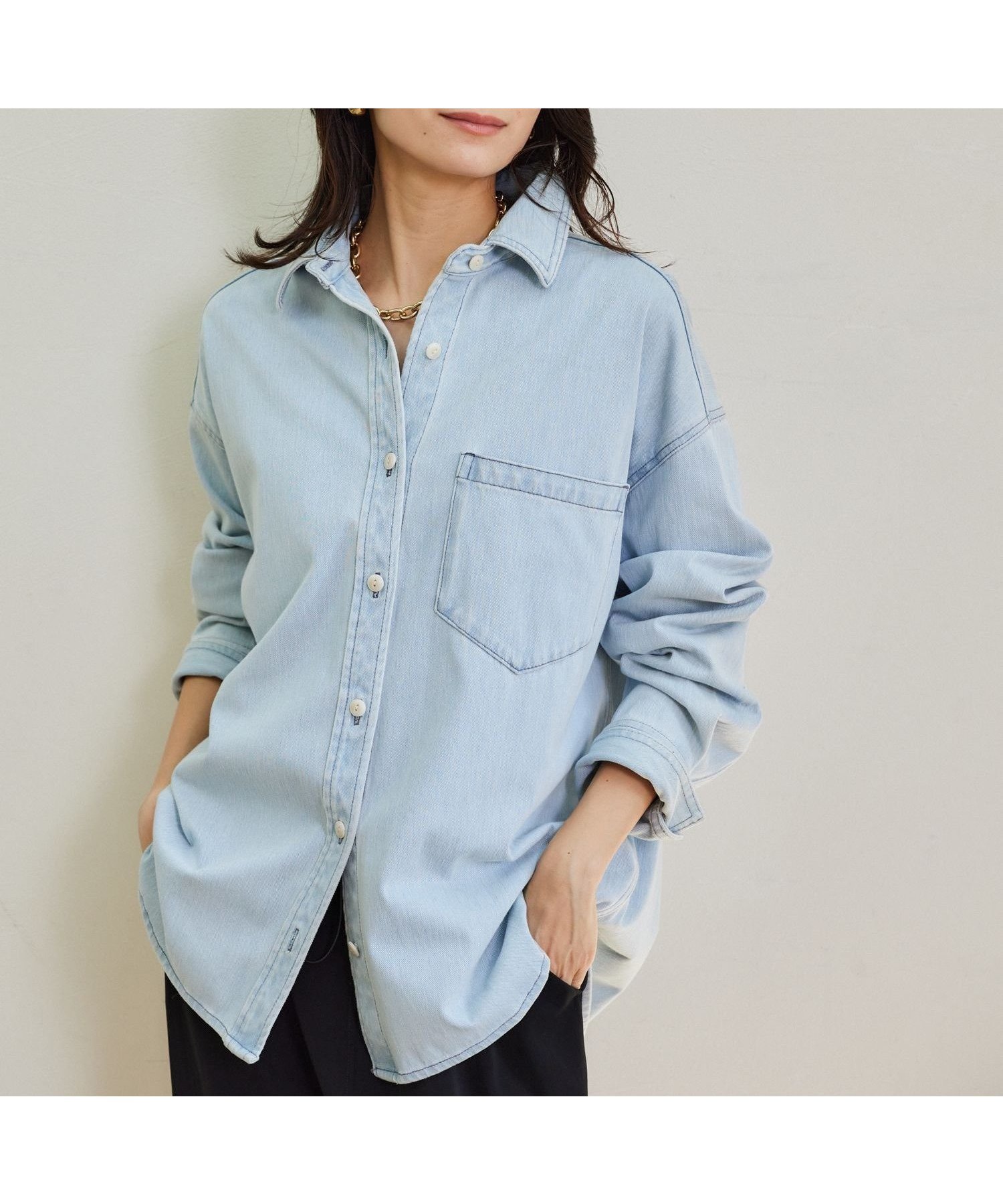 【バンヤードストーム/BARNYARDSTORM】のカットデニムシャツジャケット インテリア・キッズ・メンズ・レディースファッション・服の通販 founy(ファニー) 　ファッション　Fashion　レディースファッション　Fashion for Women　アウター　Coat / Outerwear Collection　レディースジャケット・軽アウター　Jackets　おすすめ　Recommended / Our Picks　インディゴ　Indigo Denim　インナー　Innerwear　カットソー　Cut and Sewn Top　ジャケット　Jacket, Outerwear　セットアップ　Set-Up, Coordinated Outfit　タートル　Turtleneck, Turtle Collar　デニム　Denim, Jeans Material　ヴィンテージ　Vintage Style　ペールブルー81|ID: prp329100004733991 ipo3291000000034600776