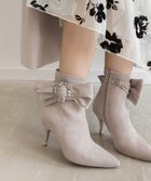 【ランダ/RANDA】の2WAY ビジュー*リボン ショートブーツ GRAY|ID: prp329100004734007 ipo3291000000034196296