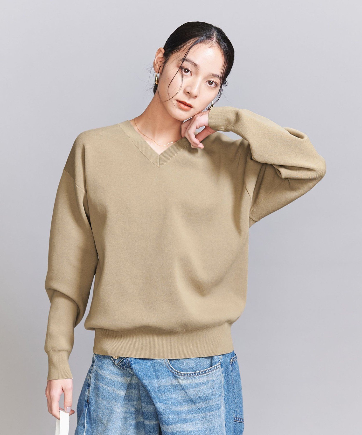 【ビューティ&ユース ユナイテッドアローズ/BEAUTY&YOUTH / UNITED ARROWS】のコットンナイロン Vネック プルオーバー -ウォッシャブル- 人気、トレンドファッション・服の通販 founy(ファニー) 　ファッション　Fashion　レディースファッション　Fashion for Women　トップス・カットソー　Cut & Sew Tops　カジュアルプルオーバー・ニットトップス　Pullovers & Knit Tops / Casual Pullovers　Vネックトップス　V-Neck Tops / V-Cut Neckline Shirts　ウォッシャブル　Machine Washable　シンプル　Simple, Minimal　ストレート　Straight, Straight Cut　スマート　Smart, Elegant　フォルム　Silhouette, Form　マニッシュ　Mannish, Boyish　ラップ　Wrap, Wrap Design　レース　Lace, Lace Fabric　おすすめ　Recommended / Our Picks　 other-1|ID: prp329100004734044 ipo3291000000034353051