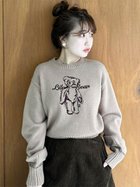 【リリーブラウン/Lily Brown】のLily Bearエンブロイダリーニットトップス 人気、トレンドファッション・服の通販 founy(ファニー) ファッション Fashion レディースファッション Fashion for Women トップス・カットソー Cut & Sew Tops ニット Knit Tops & Sweaters キャラクター Character, Licensed Characters スマート Smart, Elegant プリーツ Pleats, Pleated おすすめ Recommended / Our Picks エレガント 上品 Elegant thumbnail CML[038]|ID: prp329100004734063 ipo3291000000034533877