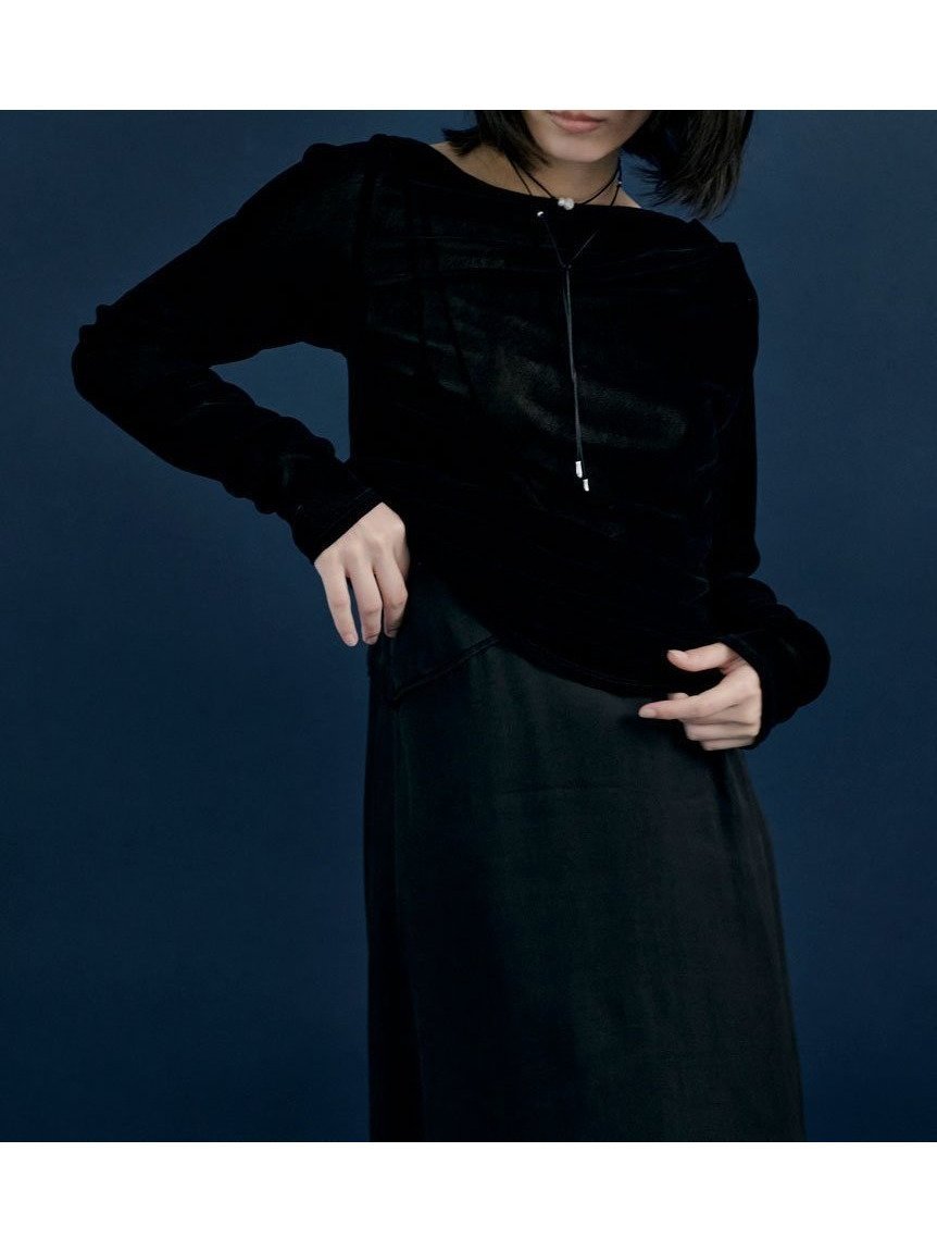 【ミースロエ/MIESROHE】の【ウォッシャブル】ワンショルドレープフロッキーチュールTOPS インテリア・キッズ・メンズ・レディースファッション・服の通販 founy(ファニー) 　雑誌掲載アイテム　Magazine Picks & Fashion Features　ファッション雑誌　Fashion Magazines　ヴェリィ　VERY　バイラ　BAILA　ファッション　Fashion　レディースファッション　Fashion for Women　トップス・カットソー　Cut & Sew Tops　アシンメトリー　Asymmetrical Style　インナー　Innerwear　ウォッシャブル　Machine Washable　オケージョン　Occasion Wear　洗える　Machine Washable　12月号　December Issue　3月号　March Issue　シャーリング　Shirring, Ruched　スマート　Smart, Elegant　雑誌　Magazine, Fashion Magazine　チュール　Tulip, Tulip Motif　ドレープ　Drape, Draping Fabric　2月号　February Issue, Feb. Edition　冬　Winter / This Winter　A/W・秋冬　Autumn/Winter　BLK[009]|ID: prp329100004734071 ipo3291000000034930439