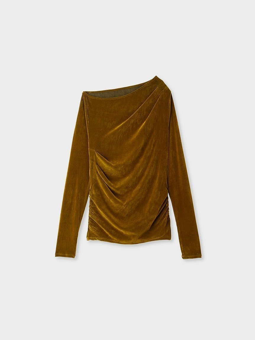 【ミースロエ/MIESROHE】の【ウォッシャブル】ワンショルドレープフロッキーチュールTOPS インテリア・キッズ・メンズ・レディースファッション・服の通販 founy(ファニー) 　雑誌掲載アイテム　Magazine Picks & Fashion Features　ファッション雑誌　Fashion Magazines　ヴェリィ　VERY　バイラ　BAILA　ファッション　Fashion　レディースファッション　Fashion for Women　トップス・カットソー　Cut & Sew Tops　アシンメトリー　Asymmetrical Style　インナー　Innerwear　ウォッシャブル　Machine Washable　オケージョン　Occasion Wear　洗える　Machine Washable　12月号　December Issue　3月号　March Issue　シャーリング　Shirring, Ruched　スマート　Smart, Elegant　雑誌　Magazine, Fashion Magazine　チュール　Tulip, Tulip Motif　ドレープ　Drape, Draping Fabric　2月号　February Issue, Feb. Edition　冬　Winter / This Winter　A/W・秋冬　Autumn/Winter　CML[038]|ID: prp329100004734071 ipo3291000000034930440