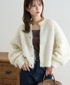 【ディスコート/Discoat】の【新色追加!/WEB限定】MIXブークレシャギーカーディガン アイボリー|ID: prp329100004734083 ipo3291000000034252877