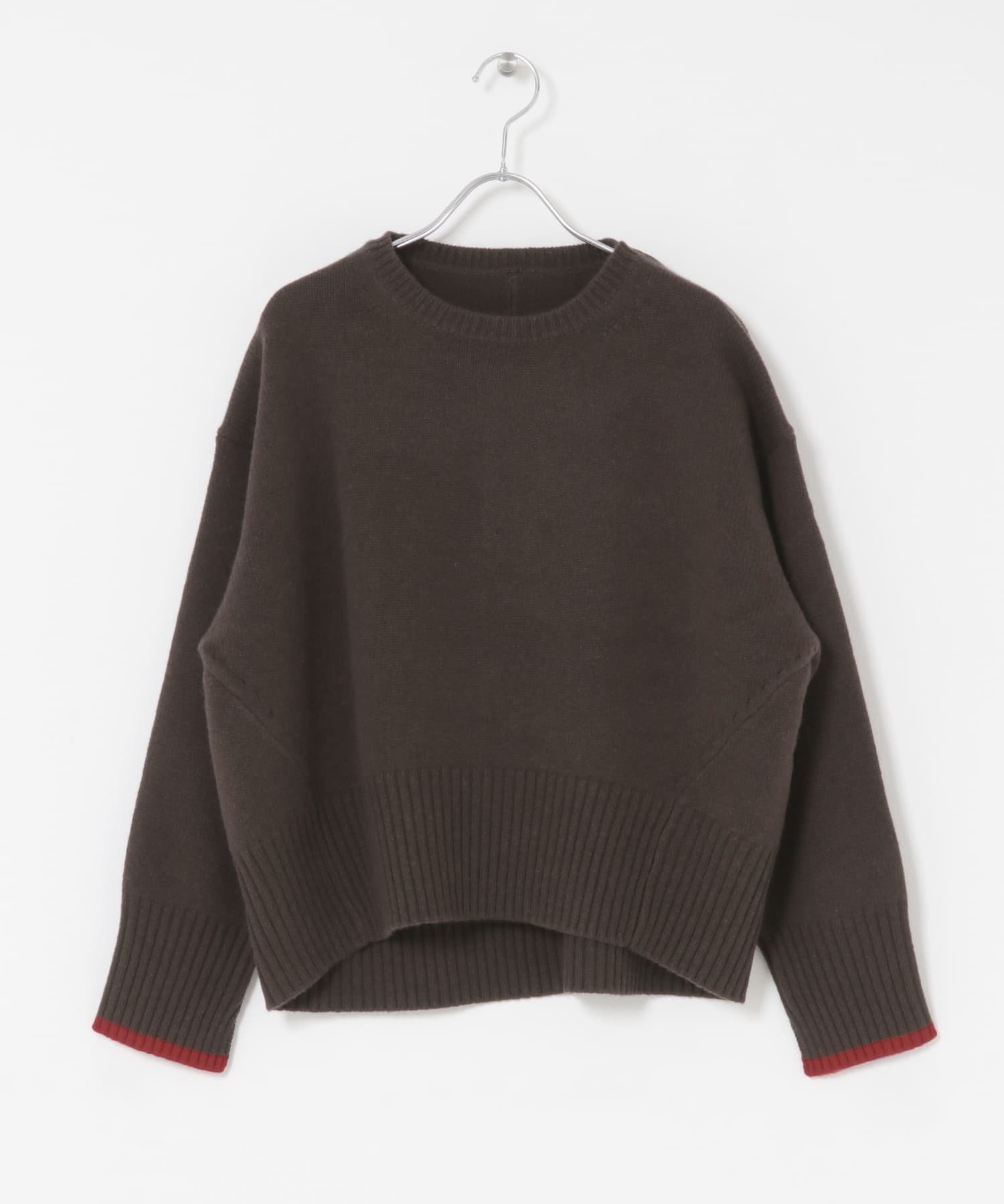 【アーバンリサーチ ロッソ/URBAN RESEARCH ROSSO】の『WEB/一部店舗限定』エクストラファインシームデザインニット インテリア・キッズ・メンズ・レディースファッション・服の通販 founy(ファニー) 　ファッション　Fashion　レディースファッション　Fashion for Women　トップス・カットソー　Cut & Sew Tops　ニット　Knit Tops & Sweaters　2025年　2025　2025-2026秋冬・A/W　Autumn/Winter 2025–26 AW25–26　冬　Winter / This Winter　コンパクト　Compact, Small Size　シンプル　Simple, Minimal　バランス　Balance, Style Balance　A/W・秋冬　Autumn/Winter　BROWN×RED|ID: prp329100004734087 ipo3291000000034280899