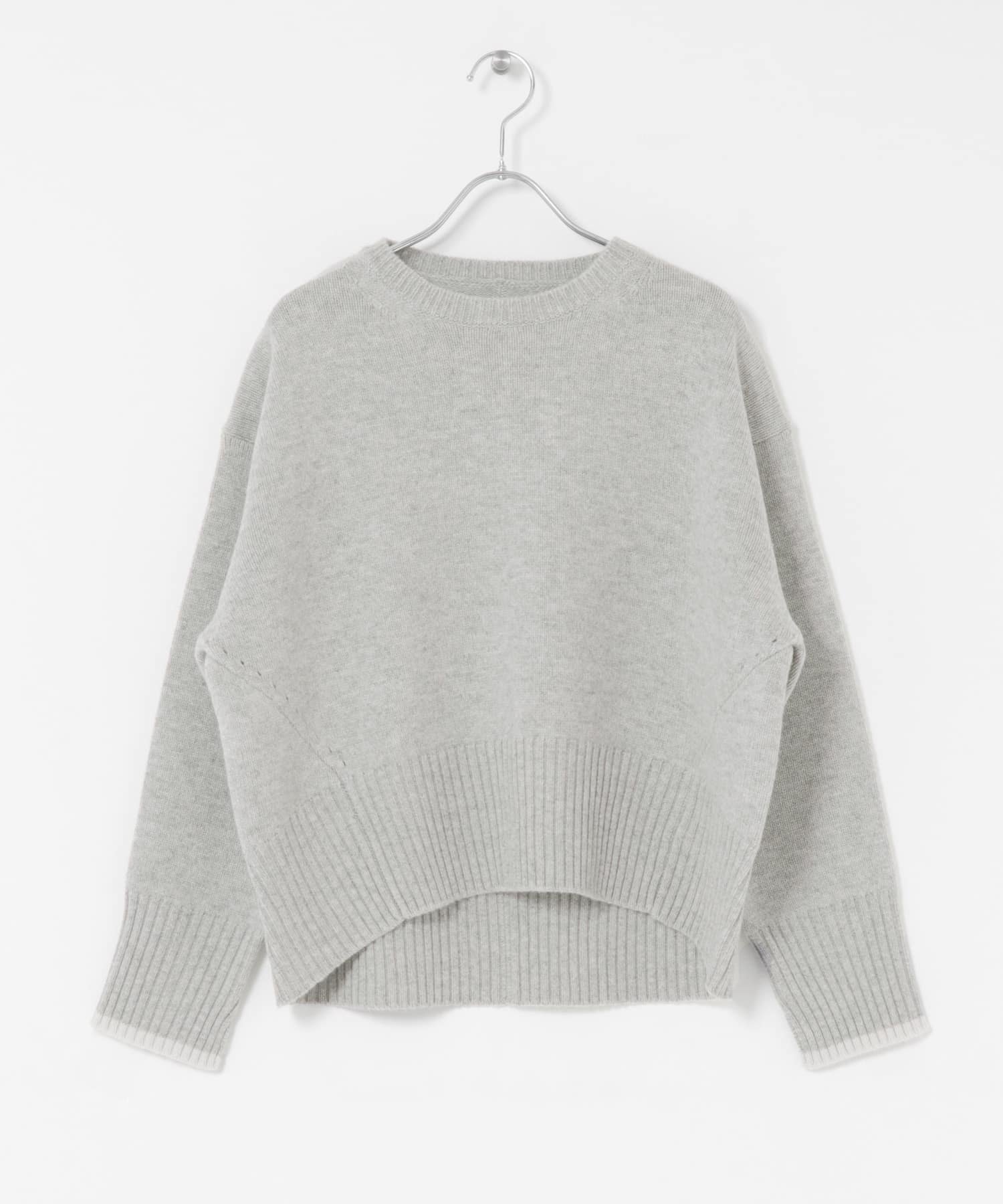 【アーバンリサーチ ロッソ/URBAN RESEARCH ROSSO】の『WEB/一部店舗限定』エクストラファインシームデザインニット インテリア・キッズ・メンズ・レディースファッション・服の通販 founy(ファニー) 　ファッション　Fashion　レディースファッション　Fashion for Women　トップス・カットソー　Cut & Sew Tops　ニット　Knit Tops & Sweaters　2025年　2025　2025-2026秋冬・A/W　Autumn/Winter 2025–26 AW25–26　冬　Winter / This Winter　コンパクト　Compact, Small Size　シンプル　Simple, Minimal　バランス　Balance, Style Balance　A/W・秋冬　Autumn/Winter　GRAY×WH|ID: prp329100004734087 ipo3291000000034280907
