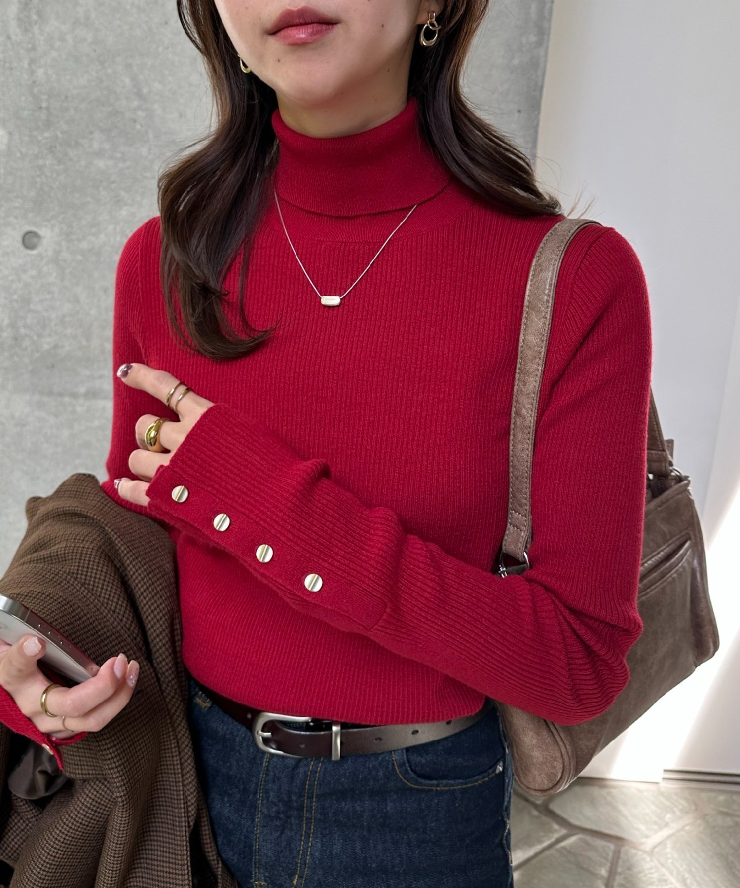 【ディスコート/Discoat】の【新色追加!】リブ袖口ボタンタートル《WEB限定カラーあり》 インテリア・キッズ・メンズ・レディースファッション・服の通販 founy(ファニー) ファッション Fashion レディースファッション Fashion for Women トップス・カットソー Cut & Sew Tops おすすめ Recommended / Our Picks インナー Innerwear ジャケット Jacket, Outerwear スラックス Slacks, Dress Pants タートル Turtleneck, Turtle Collar タートルネック Turtleneck, High Neck デニム Denim, Jeans Material フィット Fit, Slim Fit ベスト Vest, Waistcoat レッドその他1|ID: prp329100004734092 ipo3291000000034883638