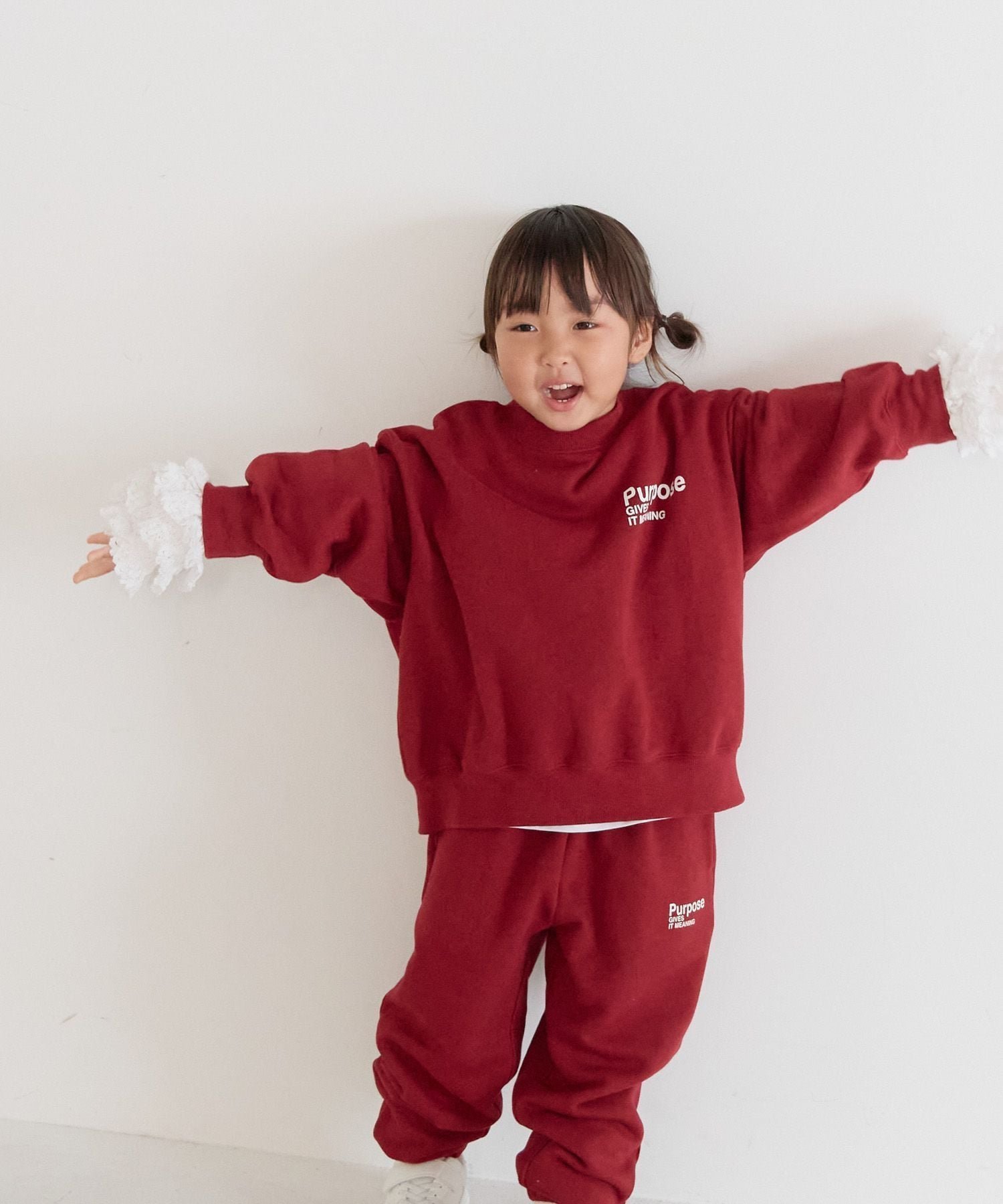 【ローリーズファーム/LOWRYS FARM / KIDS】のドルマンウラケプルオーバー インテリア・キッズ・メンズ・レディースファッション・服の通販 founy(ファニー) 　ファッション　Fashion　キッズファッション　Fashion for Kids　トップス・カットソー　Cut & Sew Tops　クール　Cool, Chic　シンプル　Simple, Minimal　セットアップ　Set-Up, Coordinated Outfit　バランス　Balance, Style Balance　定番　Standard, Basic Item　レッド|ID: prp329100004734116 ipo3291000000034592017
