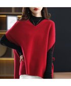 【ミニミニストア/miniministore】のニットベスト レディースチョッキ 重ね着 レッド|ID: prp329100004734143 ipo3291000000034863335