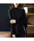 【ミニミニストア/miniministore】のニットベスト レディースチョッキ 重ね着 ブラック|ID: prp329100004734143 ipo3291000000034949281