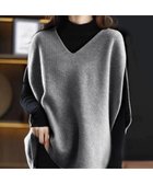 【ミニミニストア/miniministore】のニットベスト レディースチョッキ 重ね着 グレー|ID: prp329100004734143 ipo3291000000034949284
