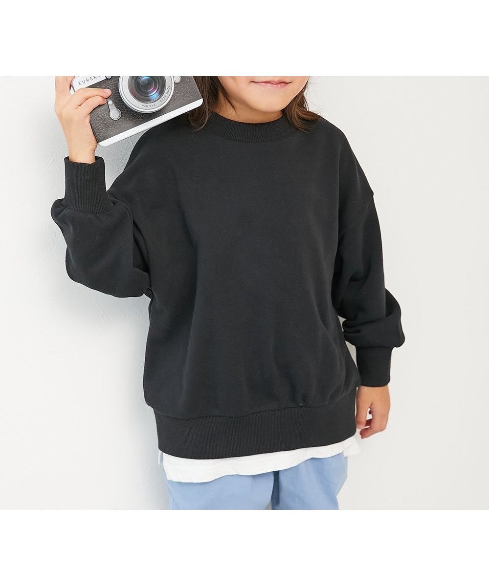 【デビロック/devirock / KIDS】の無地 スウェットトレーナー トレーナー トップス 25AW インテリア・キッズ・メンズ・レディースファッション・服の通販 founy(ファニー) ファッション Fashion キッズファッション Fashion for Kids トップス・カットソー Cut & Sew Tops トレーナー Sweatshirt, Trainer フィット Fit, Slim Fit ベーシック Basic, Essential 無地 Plain, Solid Color 2025年 2025 2025-2026秋冬・A/W Autumn/Winter 2025–26 AW25–26 002-ブラック|ID: prp329100004734152 ipo3291000000034637087