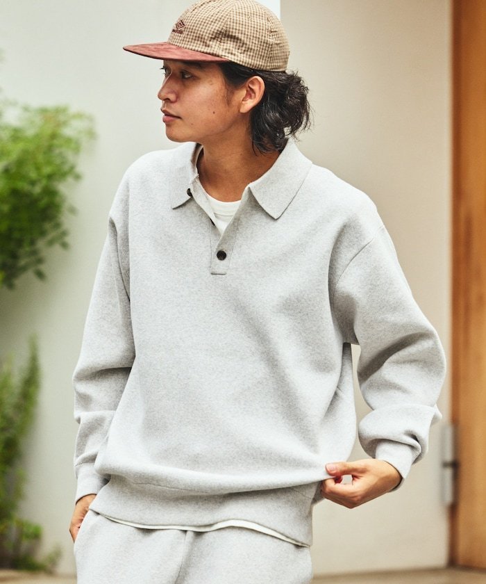 【フリークスストア/FREAK'S STORE】のスウェットライク ポロカラーニット 25AW 人気、トレンドファッション・服の通販 founy(ファニー) 　ファッション　Fashion　レディースファッション　Fashion for Women　トップス・カットソー　Cut & Sew Tops　ニット　Knit Tops & Sweaters　レディースパーカー・カジュアルフーディー　Casual Hoodies & Sweatshirts　スウェット・クルーネックトップス　Sweatshirts & Crewnecks / Relaxed Fit Sweat Tops　インナー　Innerwear　ウォッシャブル　Machine Washable　カーゴパンツ　Cargo Pants, Utility Pants　シューズ　Shoes, Footwear　シンプル　Simple, Minimal　スニーカー　Sneakers, Trainers　スラックス　Slacks, Dress Pants　デニム　Denim, Jeans Material　トレンド　Trend, Trending Now　トレーナー　Sweatshirt, Trainer　定番　Standard, Basic Item　バランス　Balance, Style Balance　フィット　Fit, Slim Fit　ベーシック　Basic, Essential　ボーダー　Border, Stripe　冬　Winter / This Winter　A/W・秋冬　Autumn/Winter　おすすめ　Recommended / Our Picks　エレガント 上品　Elegant　2025年　2025　2025-2026秋冬・A/W　Autumn/Winter 2025–26 AW25–26　 other-1|ID: prp329100004734221 ipo3291000000034949015