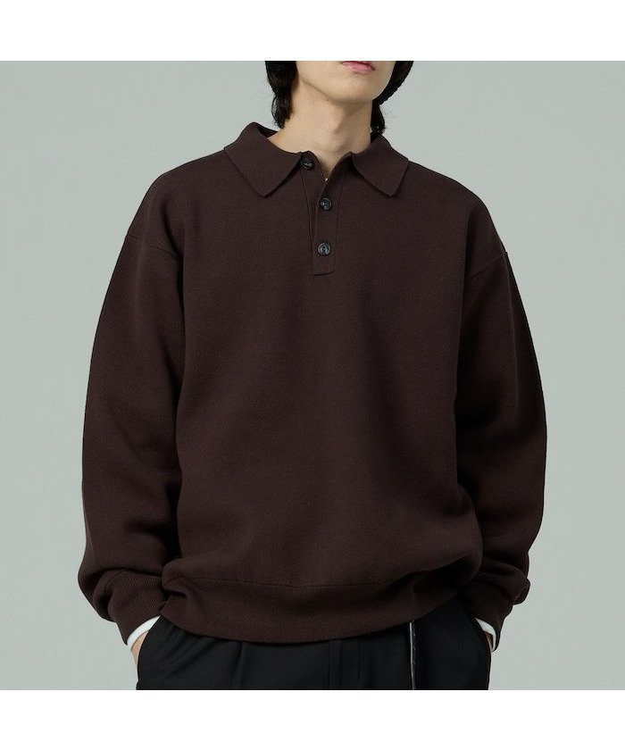 【フリークスストア/FREAK'S STORE】のスウェットライク ポロカラーニット 25AW インテリア・キッズ・メンズ・レディースファッション・服の通販 founy(ファニー) 　ファッション　Fashion　レディースファッション　Fashion for Women　トップス・カットソー　Cut & Sew Tops　ニット　Knit Tops & Sweaters　レディースパーカー・カジュアルフーディー　Casual Hoodies & Sweatshirts　スウェット・クルーネックトップス　Sweatshirts & Crewnecks / Relaxed Fit Sweat Tops　インナー　Innerwear　ウォッシャブル　Machine Washable　カーゴパンツ　Cargo Pants, Utility Pants　シューズ　Shoes, Footwear　シンプル　Simple, Minimal　スニーカー　Sneakers, Trainers　スラックス　Slacks, Dress Pants　デニム　Denim, Jeans Material　トレンド　Trend, Trending Now　トレーナー　Sweatshirt, Trainer　定番　Standard, Basic Item　バランス　Balance, Style Balance　フィット　Fit, Slim Fit　ベーシック　Basic, Essential　ボーダー　Border, Stripe　冬　Winter / This Winter　A/W・秋冬　Autumn/Winter　おすすめ　Recommended / Our Picks　エレガント 上品　Elegant　2025年　2025　2025-2026秋冬・A/W　Autumn/Winter 2025–26 AW25–26　ブラウン|ID: prp329100004734221 ipo3291000000034949020