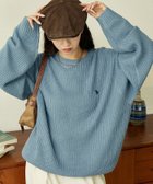 【フリークスストア/FREAK'S STORE】の別注 刺繍畔編みクルーネックニット 25AW サックスブルー|ID: prp329100004734254 ipo3291000000034197787