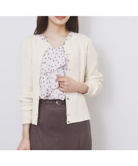 【インデックス/INDEX】のクルーネックケーブルカーディガン【洗濯機OK】 人気、トレンドファッション・服の通販 founy(ファニー) ファッション Fashion レディースファッション Fashion for Women トップス・カットソー Cut & Sew Tops カーディガン・羽織り Layered Style Cardigans カーディガン Cardigan, Knitwear シンプル Simple, Minimal スマート Smart, Elegant ワンポイント One Point, Statement Accent エレガント 上品 Elegant |ID:prp329100004734390