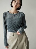 【ラシュッド/LASUD】のベロアロングスリーブプルオーバー 人気、トレンドファッション・服の通販 founy(ファニー) ファッション Fashion レディースファッション Fashion for Women トップス・カットソー Cut & Sew Tops カジュアルプルオーバー・ニットトップス Pullovers & Knit Tops / Casual Pullovers ベロアトップス Velour Tops / Velvet-Look Items おすすめ Recommended / Our Picks インナー Innerwear ジャケット Jacket, Outerwear ベロア Velour, Soft Velvet エレガント 上品 Elegant A/W・秋冬 Autumn/Winter thumbnail ブルー|ID: prp329100004734455 ipo3291000000034488592