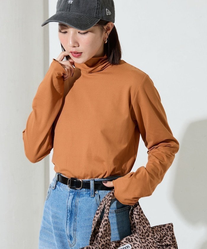 【フリークスストア/FREAK'S STORE】のマシュマロタッチ タートルネック ロングスリーブ トップス【限定展開】 25AW インテリア・キッズ・メンズ・レディースファッション・服の通販 founy(ファニー) 　ファッション　Fashion　レディースファッション　Fashion for Women　トップス・カットソー　Cut & Sew Tops　タートルネック・ハイネックトップス　Turtlenecks & High-Neck Tops　インナー　Innerwear　カットソー　Cut and Sewn Top　スリーブ　Sleeve, Long Sleeve / Short Sleeve　タートルネック　Turtleneck, High Neck　長袖　Long Sleeve, Full Sleeve　フィット　Fit, Slim Fit　ロング　Long, Long-Length　A/W・秋冬　Autumn/Winter　冬　Winter / This Winter　おすすめ　Recommended / Our Picks　2025年　2025　2025-2026秋冬・A/W　Autumn/Winter 2025–26 AW25–26　オレンジ|ID: prp329100004734475 ipo3291000000034302081