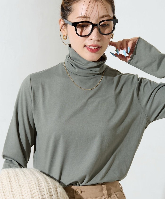 【フリークスストア/FREAK'S STORE】のマシュマロタッチ タートルネック ロングスリーブ トップス【限定展開】 25AW インテリア・キッズ・メンズ・レディースファッション・服の通販 founy(ファニー) 　ファッション　Fashion　レディースファッション　Fashion for Women　トップス・カットソー　Cut & Sew Tops　タートルネック・ハイネックトップス　Turtlenecks & High-Neck Tops　インナー　Innerwear　カットソー　Cut and Sewn Top　スリーブ　Sleeve, Long Sleeve / Short Sleeve　タートルネック　Turtleneck, High Neck　長袖　Long Sleeve, Full Sleeve　フィット　Fit, Slim Fit　ロング　Long, Long-Length　A/W・秋冬　Autumn/Winter　冬　Winter / This Winter　おすすめ　Recommended / Our Picks　2025年　2025　2025-2026秋冬・A/W　Autumn/Winter 2025–26 AW25–26　オリーブ|ID: prp329100004734475 ipo3291000000034302082