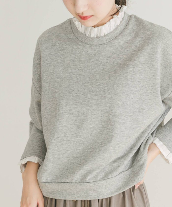 【アイテムズアーバンリサーチ/ITEMS URBAN RESEARCH】のフリルドッキングスウェット インテリア・キッズ・メンズ・レディースファッション・服の通販 founy(ファニー) https://founy.com/ ファッション Fashion レディースファッション Fashion for Women トップス・カットソー Cut & Sew Tops レディースパーカー・カジュアルフーディー Casual Hoodies & Sweatshirts スウェット・クルーネックトップス Sweatshirts & Crewnecks / Relaxed Fit Sweat Tops 2025年 2025 2025-2026秋冬・A/W Autumn/Winter 2025–26 AW25–26 冬 Winter / This Winter スウェット / スエット Sweatshirt, Sweatwear ドッキング Docking, Mixed Material バランス Balance, Style Balance フリル Frill, Ruffle ボトム Bottoms, Lower Wear A/W・秋冬 Autumn/Winter |ID: prp329100004734483 ipo3291000000034200613