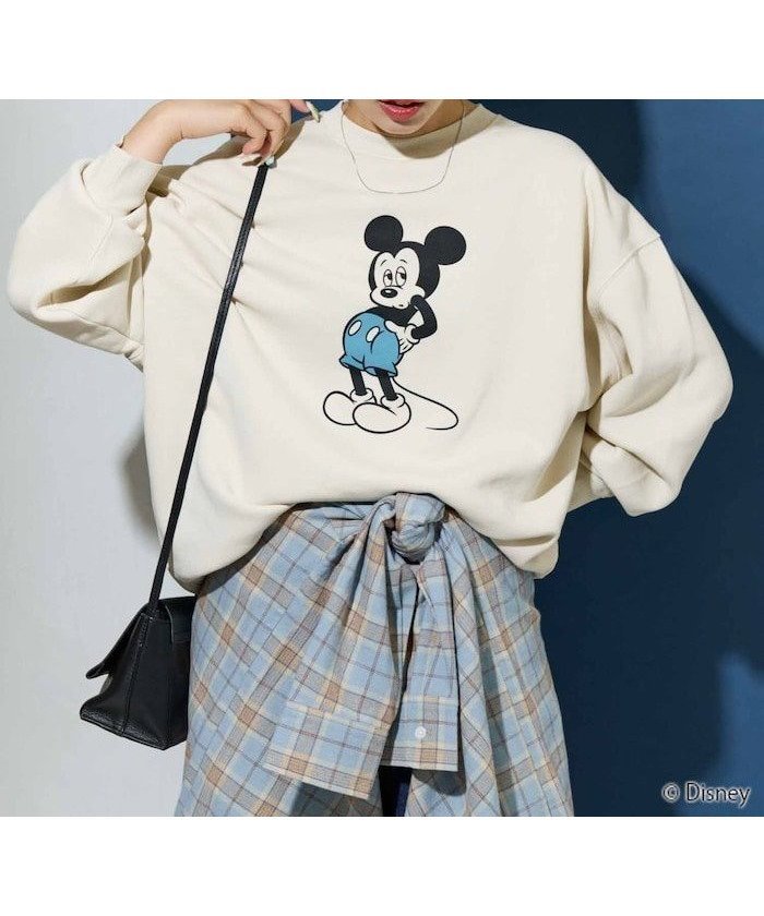 【フリークスストア/FREAK'S STORE】の別注/Mickey Mouse/ミッキーマウス/前後 プリン トvintage 加工 スウェット【限定展開】 25AW インテリア・キッズ・メンズ・レディースファッション・服の通販 founy(ファニー) 　ファッション　Fashion　レディースファッション　Fashion for Women　トップス・カットソー　Cut & Sew Tops　レディースパーカー・カジュアルフーディー　Casual Hoodies & Sweatshirts　スウェット・クルーネックトップス　Sweatshirts & Crewnecks / Relaxed Fit Sweat Tops　2025年　2025　2025-2026秋冬・A/W　Autumn/Winter 2025–26 AW25–26　冬　Winter / This Winter　スウェット / スエット　Sweatshirt, Sweatwear　スペシャル　Special, Limited Edition　ビッグ　Big, Oversized　プリント　Print, Printed Pattern　ベーシック　Basic, Essential　ヴィンテージ　Vintage Style　人気　Popular, Best Seller　別注　Limited Edition, Custom Order　A/W・秋冬　Autumn/Winter　ナチュラル|ID: prp329100004734489 ipo3291000000036073016