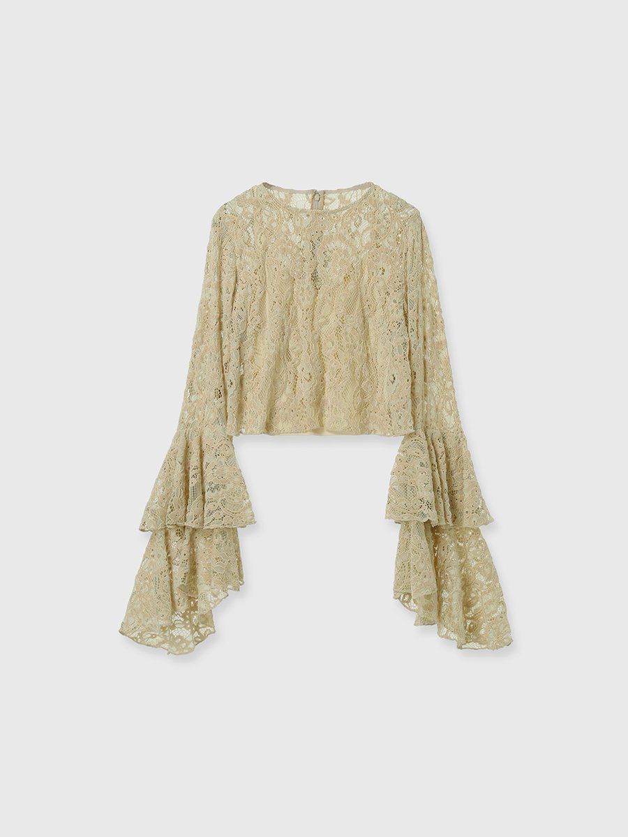 【アニュアンス/anuans】のベロアレースボリュームスリーブブラウス インテリア・キッズ・メンズ・レディースファッション・服の通販 founy(ファニー) ファッション Fashion レディースファッション Fashion for Women トップス・カットソー Cut & Sew Tops シャツ・ブラウス・オフィスカジュアル Elegant Blouses & Button-Ups ベロアトップス Velour Tops / Velvet-Look Items ボリューム袖・フリルスリーブブラウス Voluminous & Ruffle Sleeves / Puffy Sleeve Tops おすすめ Recommended / Our Picks スリーブ Sleeve, Long Sleeve / Short Sleeve セットアップ Set-Up, Coordinated Outfit デニム Denim, Jeans Material フレア Flare, Flared ベロア Velour, Soft Velvet レース Lace, Lace Fabric YELLOW BEIGE|ID: prp329100004734533 ipo3291000000034470571