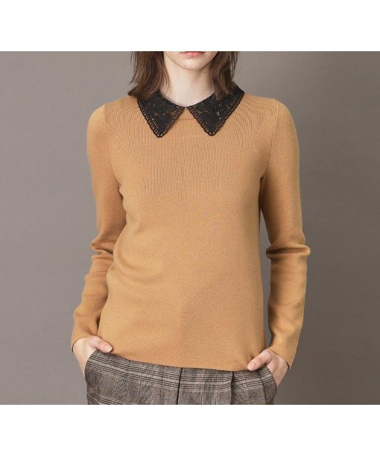 【ドレステリア/DRESSTERIOR】の2WAYレースカラーニット インテリア・キッズ・メンズ・レディースファッション・服の通販 founy(ファニー) ファッション Fashion レディースファッション Fashion for Women トップス・カットソー Cut & Sew Tops ニット Knit Tops & Sweaters インナー Innerwear 春 Spring 秋 Autumn キャミワンピース Cami Dress, Slip Dress コンパクト Compact, Small Size シンプル Simple, Minimal ジャケット Jacket, Outerwear バランス Balance, Style Balance パール Pearl, Pearl Accent レース Lace, Lace Fabric ベージュ|ID: prp329100004734550 ipo3291000000034512709