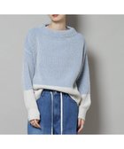 【ナノ ユニバース/nano universe】のシャドーストライプニットプルオーバー ブルー|ID:prp329100004734618