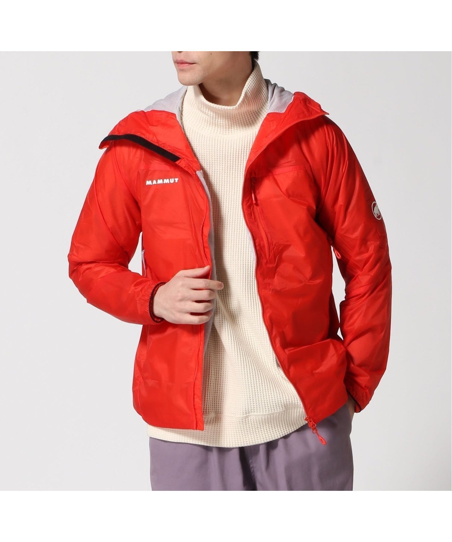 【マムート/MAMMUT / MEN】のMAMMUT/【公式】フレックス エア インサレーション フーデッド ジャケット インテリア・キッズ・メンズ・レディースファッション・服の通販 founy(ファニー) 　ファッション　Fashion　メンズファッション　Fashion for Men　コンパクト　Compact, Small Size　軽量　Lightweight, Ultra Light　ジャケット　Jacket, Outerwear　パターン　Pattern, Design Print　フィット　Fit, Slim Fit　フロント　Front, Front Design　ポケット　Pocket, Pocket Detail　ライニング　Inner Lining, Inner Fabric, Lined　リップ　Lip, Lip Motif　mammut red|ID: prp329100004734621 ipo3291000000034201414