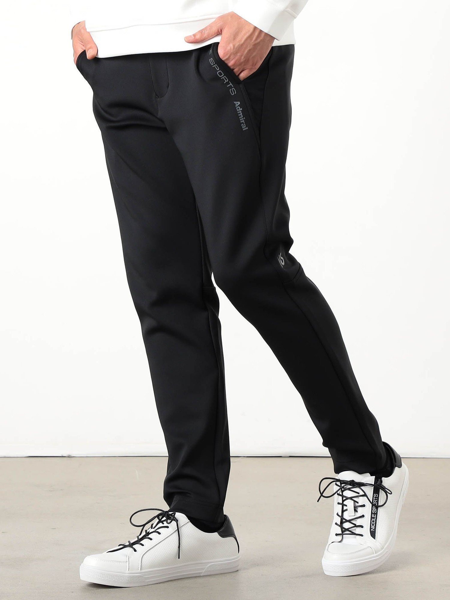 【ニコル/NICOLE / MEN】の【NICOLE SPORTS】Admiral別注3Dテックパンツ インテリア・キッズ・メンズ・レディースファッション・服の通販 founy(ファニー) 　ファッション　Fashion　メンズファッション　Fashion for Men　ボトムス　Bottoms　吸水　Absorbent, Quick-Dry　シンプル　Simple, Minimal　ストレッチ　Stretch, Stretchy Fabric　スポーツ　Sports, Activewear　スポーティ　Sporty, Casual Athletic　スマート　Smart, Elegant　プリント　Print, Printed Pattern　別注　Limited Edition, Custom Order　ラバー　Rubber, Rubber Sole　リップ　Lip, Lip Motif　49ブラック|ID: prp329100004734680 ipo3291000000034201772