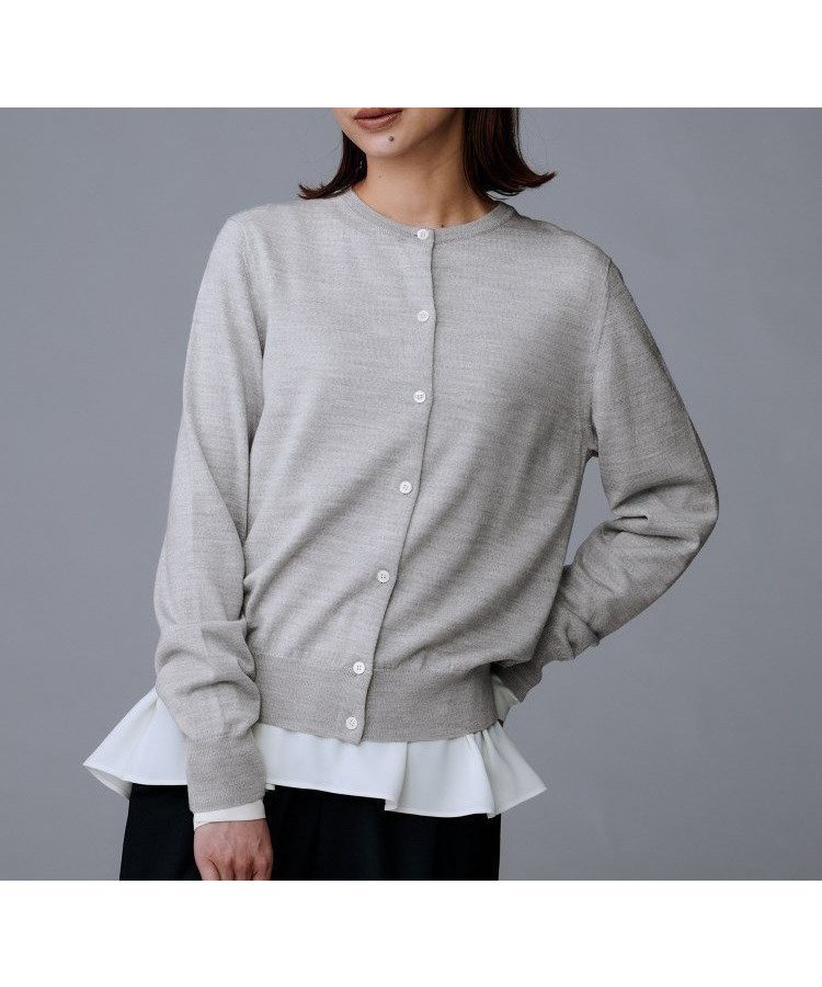 【アンタイトル/UNTITLED】の【洗える/アンサンブル可】ウールクルーカーディガン インテリア・キッズ・メンズ・レディースファッション・服の通販 founy(ファニー) ファッション Fashion レディースファッション Fashion for Women トップス・カットソー Cut & Sew Tops カーディガン・羽織り Layered Style Cardigans アンサンブルニット Knit Ensembles & Twin Sets アンサンブル Ensemble Set 洗える Machine Washable カーディガン Cardigan, Knitwear スマート Smart, Elegant ボトム Bottoms, Lower Wear 無地 Plain, Solid Color ワイド Wide, Wide Fit おすすめ Recommended / Our Picks ライトグレー|ID: prp329100004734697 ipo3291000000034452820