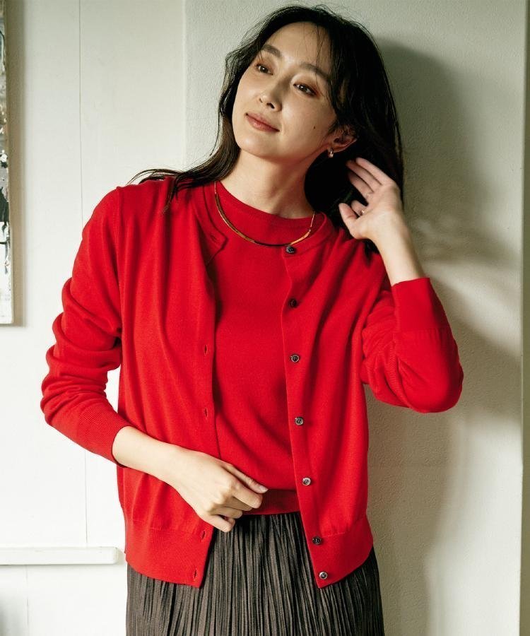 【アンタイトル/UNTITLED】の【洗える/アンサンブル可】ウールクルーカーディガン インテリア・キッズ・メンズ・レディースファッション・服の通販 founy(ファニー) ファッション Fashion レディースファッション Fashion for Women トップス・カットソー Cut & Sew Tops カーディガン・羽織り Layered Style Cardigans アンサンブルニット Knit Ensembles & Twin Sets アンサンブル Ensemble Set 洗える Machine Washable カーディガン Cardigan, Knitwear スマート Smart, Elegant ボトム Bottoms, Lower Wear 無地 Plain, Solid Color ワイド Wide, Wide Fit おすすめ Recommended / Our Picks レッド|ID: prp329100004734697 ipo3291000000034452826