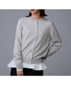 【アンタイトル/UNTITLED】の【洗える/アンサンブル可/ウール100%】ウールクルーカーディガン ライトグレー|ID: prp329100004734697 ipo3291000000034659745