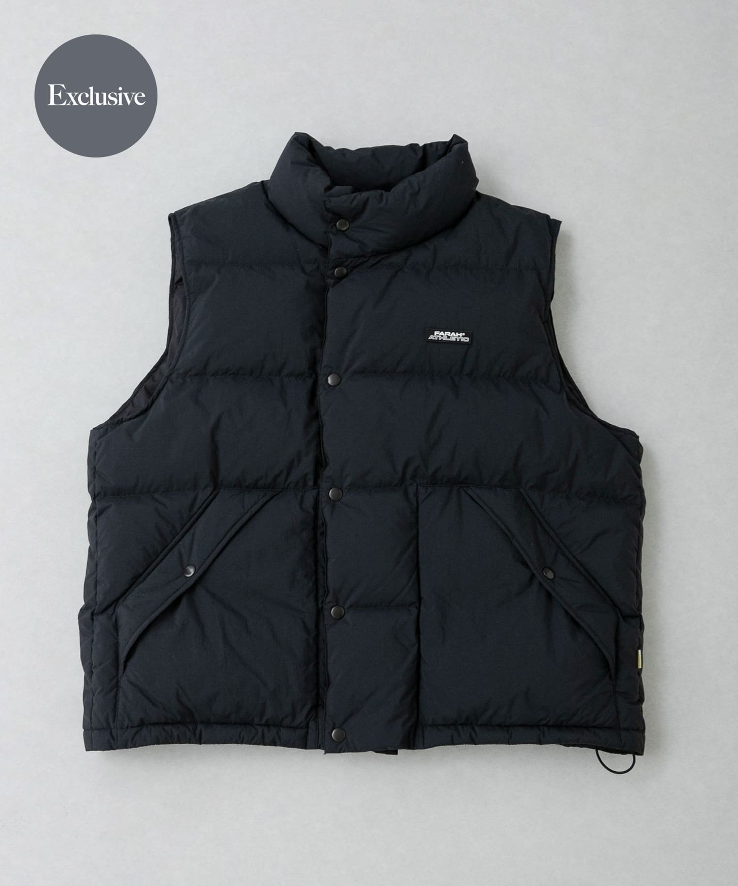 【アーバンリサーチ/URBAN RESEARCH / MEN】の『別注』FARAH*URBAN RESEARCH Nylon Down Vest インテリア・キッズ・メンズ・レディースファッション・服の通販 founy(ファニー) 　ファッション　Fashion　メンズファッション　Fashion for Men　2022年　2022　2022 春夏 S/S　Spring/Summer 2022 SS22　2024年　2024　2024-2025秋冬・A/W　Autumn/Winter 2024–25 AW24–25　冬　Winter / This Winter　別注　Limited Edition, Custom Order　A/W・秋冬　Autumn/Winter　Black|ID: prp329100004734732 ipo3291000000034202101