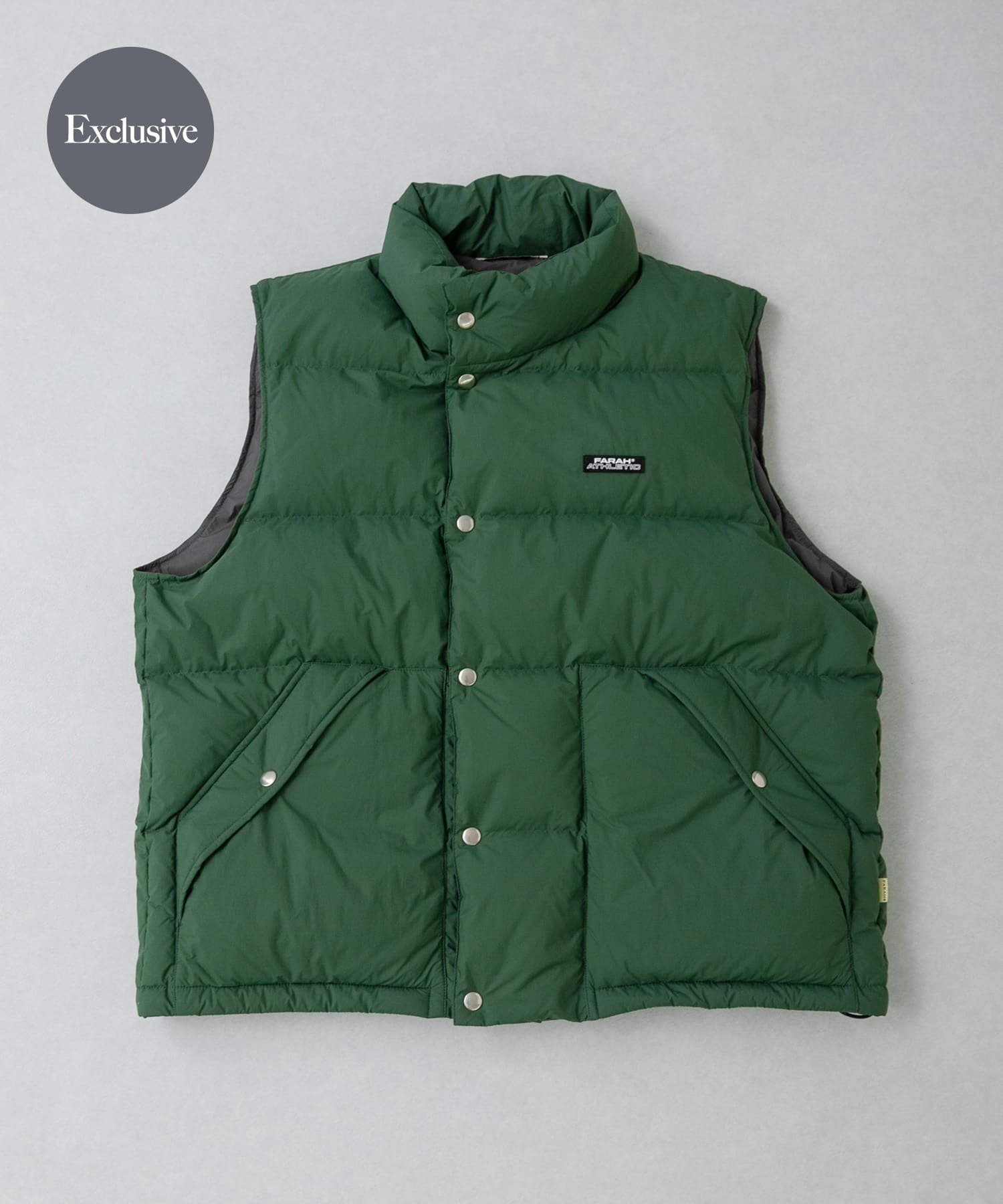 【アーバンリサーチ/URBAN RESEARCH / MEN】の『別注』FARAH*URBAN RESEARCH Nylon Down Vest インテリア・キッズ・メンズ・レディースファッション・服の通販 founy(ファニー) 　ファッション　Fashion　メンズファッション　Fashion for Men　2022年　2022　2022 春夏 S/S　Spring/Summer 2022 SS22　2024年　2024　2024-2025秋冬・A/W　Autumn/Winter 2024–25 AW24–25　冬　Winter / This Winter　別注　Limited Edition, Custom Order　A/W・秋冬　Autumn/Winter　Green|ID: prp329100004734732 ipo3291000000034202104