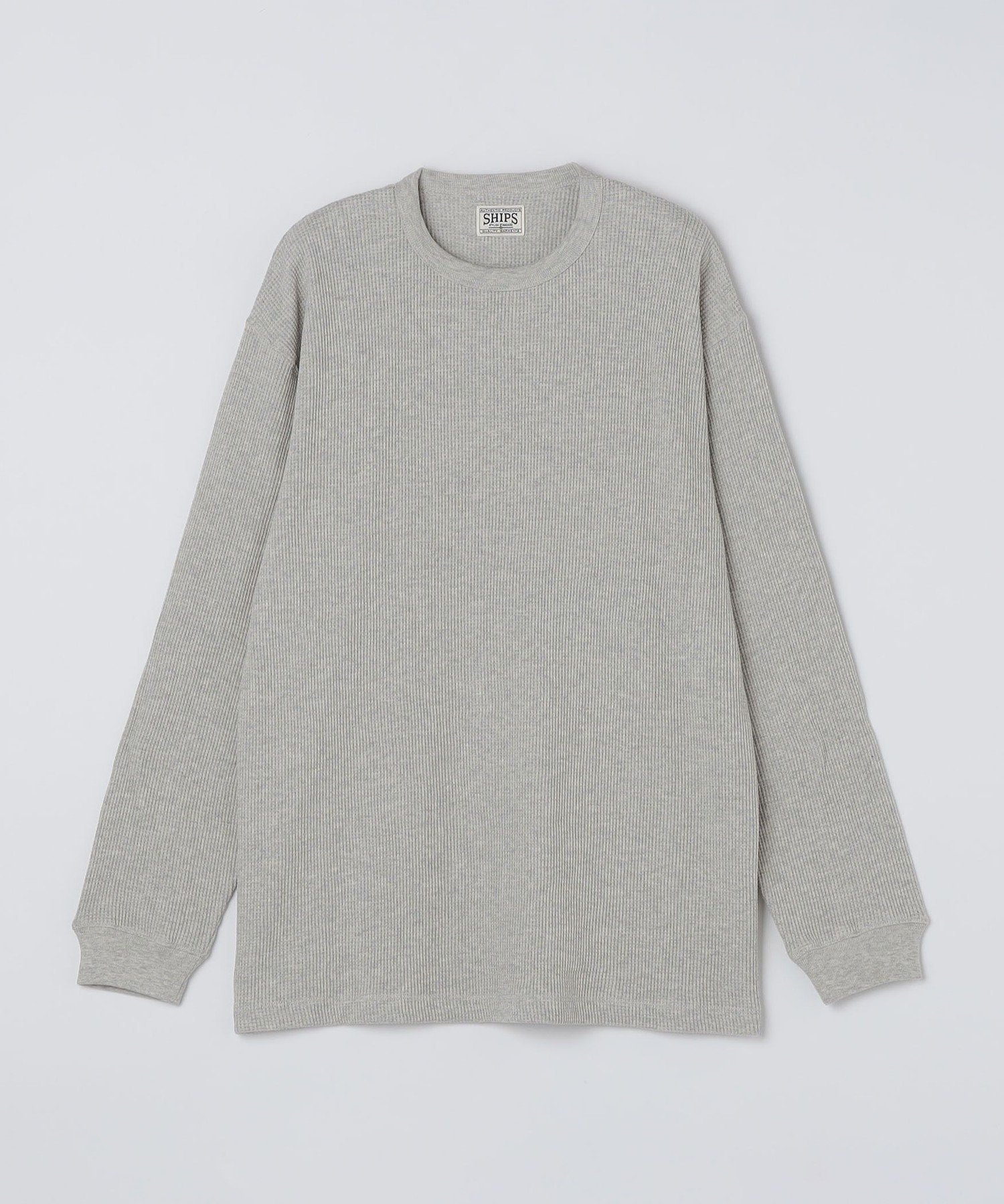 【シップス/SHIPS / MEN】のSHIPS AUTHENTIC ベーシック ワッフル ロングスリーブ Tシャツ インテリア・キッズ・メンズ・レディースファッション・服の通販 founy(ファニー) 　ファッション　Fashion　メンズファッション　Fashion for Men　アウトドア　Outdoor Clothing　アンダー　Underwear Essentials　スリーブ　Sleeve, Long Sleeve / Short Sleeve　パターン　Pattern, Design Print　ベーシック　Basic, Essential　ミリタリー　Military, Army Style　ロング　Long, Long-Length　ワッフル　Waffle, Waffle Knit　ワーク　Workwear, Utility Style　グレー|ID: prp329100004734797 ipo3291000000034202559