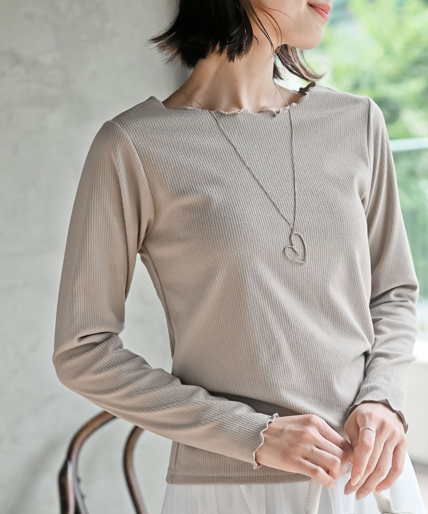 【アールピーエス/rps】の起毛リブメロークルーネックカットソー インテリア・キッズ・メンズ・レディースファッション・服の通販 founy(ファニー) ファッション Fashion レディースファッション Fashion for Women トップス・カットソー Cut & Sew Tops カットソー・ベーシックTシャツ Cut-and-Sewn Tops / Stretch Tees & Basics インナー Innerwear カットソー Cut and Sewn Top サロペット Overalls, Salopette 再入荷 Restock / Back in Stock A/W・秋冬 Autumn/Winter グレージュ|ID: prp329100004734800 ipo3291000000034577031