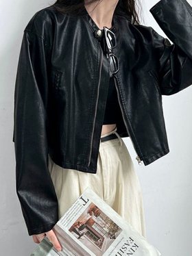 【ラジュール/Lajour】のPUレザー ブルゾン 人気、トレンドファッション・服の通販 founy(ファニー) ファッション Fashion レディースファッション Fashion for Women アウター Coat / Outerwear Collection ブルゾンジャケット・スポーティアウター Blouson Jackets ジップアップ Zip-Up, Full Zip ブルゾン Blouson, Bomber Jacket |ID:prp329100004734804