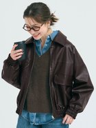 【コカ/COCA】のフェイクレザーオーバーサイズジャケット Brown|ID: prp329100004734806 ipo3291000000034501127