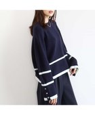 【エムケイ ミッシェルクラン/MK MICHEL KLEIN】の配色ライン片畦編みニット/洗える 人気、トレンドファッション・服の通販 founy(ファニー) ファッション Fashion レディースファッション Fashion for Women トップス・カットソー Cut & Sew Tops ニット Knit Tops & Sweaters 畦編みニット・テクスチャードトップス Ribbed Knit Sweaters / Textured Knit Tops おすすめ Recommended / Our Picks インナー Innerwear シンプル Simple, Minimal ハイネック High Neck, Mock Neck メタル Metal, Metal Parts 冬 Winter / This Winter 夏 Summer 春 Spring 洗える Machine Washable 畦 Ribbed Knit 秋 Autumn thumbnail ネイビー×ミント|ID: prp329100004734814 ipo3291000000034853251