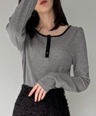 【ジュノア/JUNOAH】の前後2way長袖パフスリーブカットソー グレー|ID: prp329100004734823 ipo3291000000034446358