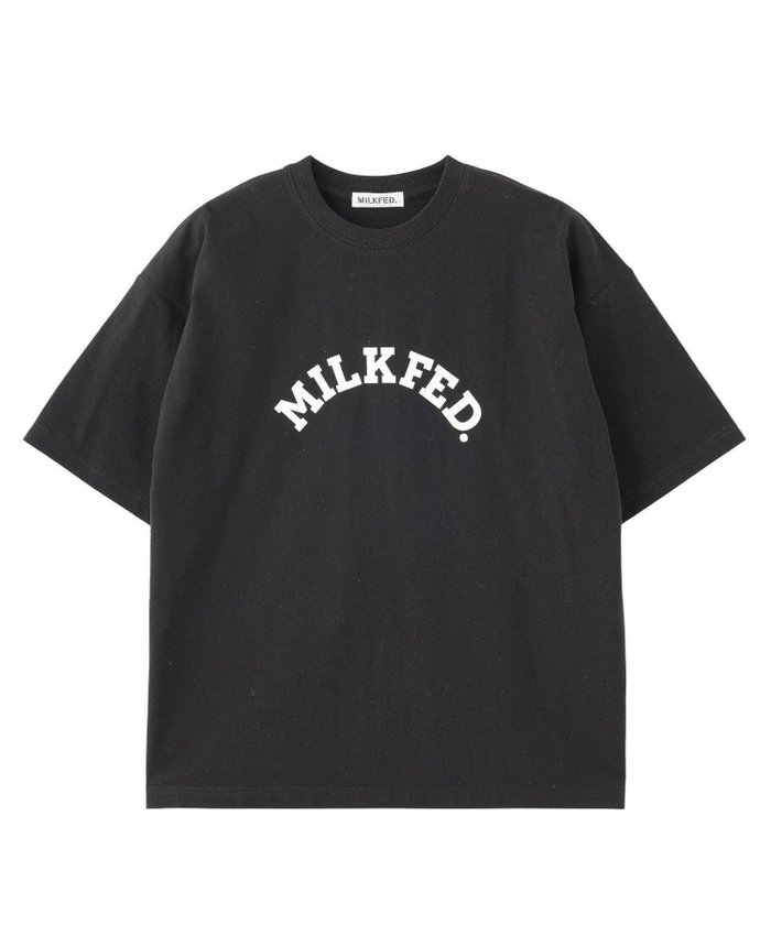 【ミルクフェド/MILKFED.】のMILKFED./ARCH LOGO WIDE S/S TEE インテリア・キッズ・メンズ・レディースファッション・服の通販 founy(ファニー) https://founy.com/ ファッション Fashion レディースファッション Fashion for Women おすすめ Recommended / Our Picks シンプル Simple, Minimal 半袖 Short Sleeve, Half Sleeve 夏 Summer S/S・春夏 SS, Spring/Summer, Warm Season |ID: prp329100004734828 ipo3291000000034441344