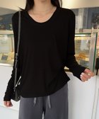 【ガール/GIRL】のUネックロングスリーブTシャツ カットソー 人気、トレンドファッション・服の通販 founy(ファニー) ファッション Fashion レディースファッション Fashion for Women トップス・カットソー Cut & Sew Tops シャツ・ブラウス・オフィスカジュアル Elegant Blouses & Button-Ups ロングTシャツ・Tシャツ Longline T-Shirts & Tees カットソー・ベーシックTシャツ Cut-and-Sewn Tops / Stretch Tees & Basics カットソー Cut and Sewn Top ベーシック Basic, Essential 再入荷 Restock / Back in Stock thumbnail BK|ID: prp329100004734855 ipo3291000000034203047