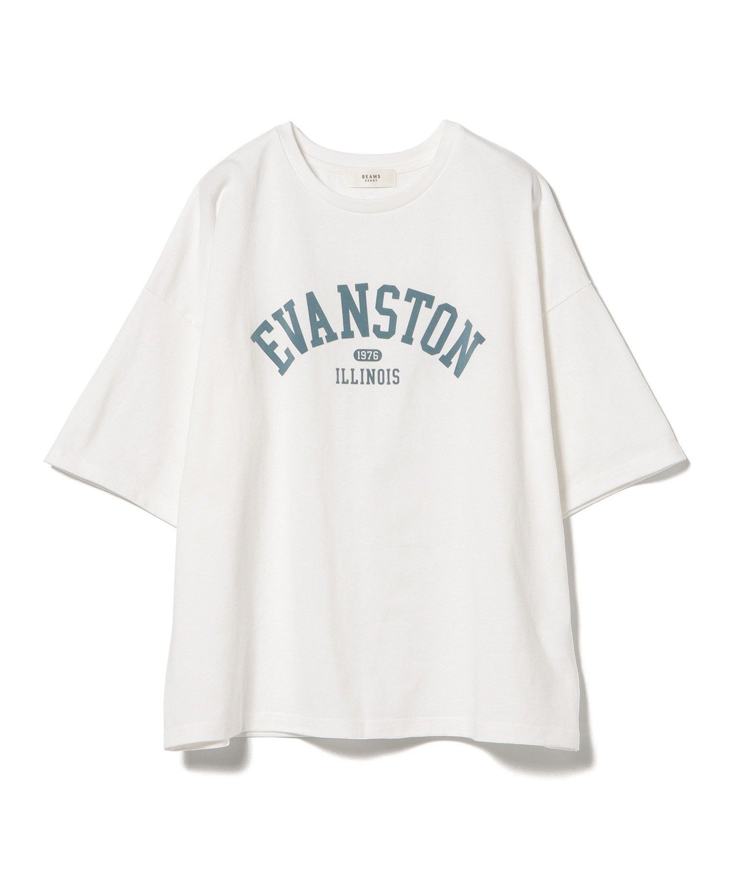【ビームス ハート/BEAMS HEART】のフロッキー カレッジロゴ Tシャツ インテリア・キッズ・メンズ・レディースファッション・服の通販 founy(ファニー) 　ファッション　Fashion　レディースファッション　Fashion for Women　トップス・カットソー　Cut & Sew Tops　シャツ・ブラウス・オフィスカジュアル　Elegant Blouses & Button-Ups　ロングTシャツ・Tシャツ　Longline T-Shirts & Tees　サンダル　Sandals, Summer Shoes　スニーカー　Sneakers, Trainers　スラックス　Slacks, Dress Pants　デニム　Denim, Jeans Material　トレンド　Trend, Trending Now　バランス　Balance, Style Balance　リラックス　Relax, Relaxed Fit　ワイド　Wide, Wide Fit　OFF WHITE×SAX|ID: prp329100004734871 ipo3291000000034203274