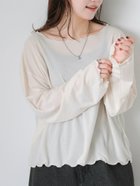 【エヘカソポ/ehka sopo】の◎シアーメローカットソー 人気、トレンドファッション・服の通販 founy(ファニー) ファッション Fashion レディースファッション Fashion for Women トップス・カットソー Cut & Sew Tops カットソー・ベーシックTシャツ Cut-and-Sewn Tops / Stretch Tees & Basics デニム Denim, Jeans Material thumbnail ベージュ|ID: prp329100004734874 ipo3291000000034264716