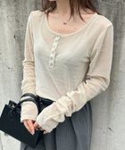 【ラナン/Ranan】のRanan/シアーベロアヘンリーネックトップス IV|ID: prp329100004734881 ipo3291000000034203362