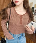 【モーメントプラス/moment+ / MEN】の前後2WAY袖くしゅくしゅヘンリーネックボーダーロンT 人気、トレンドファッション・服の通販 founy(ファニー) ファッション Fashion メンズファッション Fashion for Men カットソー Cut and Sewn Top シンプル Simple, Minimal ジャケット Jacket, Outerwear スリーブ Sleeve, Long Sleeve / Short Sleeve ダウン Down, Puffer トレンド Trend, Trending Now 定番 Standard, Basic Item フィット Fit, Slim Fit フェミニン Feminine, Girly ベスト Vest, Waistcoat ベーシック Basic, Essential ボーダー Border, Stripe ルーズ Loose, Oversized ロング Long, Long-Length 再入荷 Restock / Back in Stock プチプライス・低価格 Affordable / Budget Price thumbnail ダークオレンジ|ID: prp329100004734926 ipo3291000000034783528